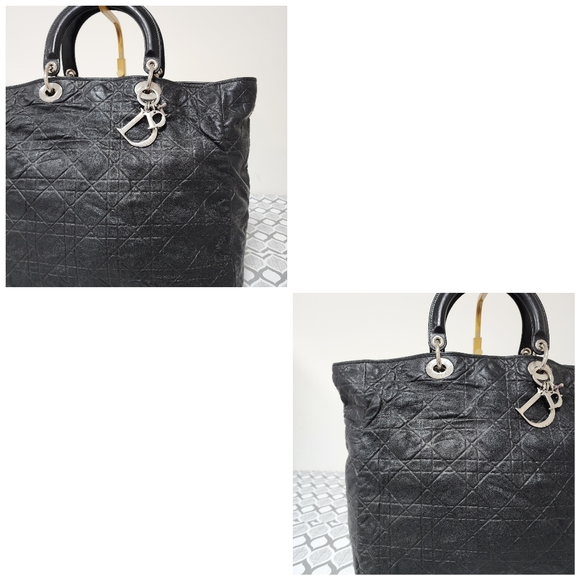 Christian Dior Soft Lambskin Quilted Tote Black - Picture 7 of 11